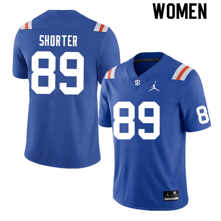 Women #89 Justin Shorter Florida Gators College Football Jerseys Sale-Throwback
